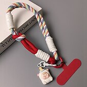 cheap Phone Lanyards &amp; Wrist Straps-Phone Case For Lanyards Universal with Wrist Strap Cartoon Color Gradient Geometric Pattern Polyester