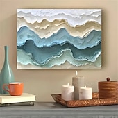 Недорогие Снижено до $30-современное абстрактное искусство на холсте безрамное украшение для гостиной и спальни, белое