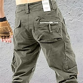 cheap Cargo Pants-Men&#039;s Cargo Pants Cargo Trousers Zipper Pocket Multi Pocket Straight Leg Plain Moisture Wicking Wearable Full Length Outdoor Daily Camping &amp; Hiking Fashion Streetwear Black Blue
