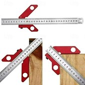 economico Strumenti manuali-Tracciatore centrale magnetico per lavorazione del legno con strumento di marcatura a 45 gradi, calibro di tracciatura della linea centrale rotonda in faggio per carpenteria, layout di precisione e