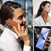 halpa Samsung-kotelot-puhelin Etui Käyttötarkoitus Samsung Galaxy Z-taitto 7 Z Taita 6 Z Fold 5 Z Fold 4 Z Fold 3 Lompakkokorttikotelo Tukee langatonta latausta Tukijalka Iskunkestävä Retro TPU PU-nahka