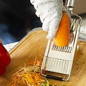 preiswerte Küchenutensilien &amp; Gadgets-Multifunktionaler Gemüseschneider, manueller Edelstahlschneider für Kartoffeln, Karotten und Gurken, vertikale Küchenreibe zum Raspeln, Schneiden und Hacken, einfach zu verwendendes Werkzeug