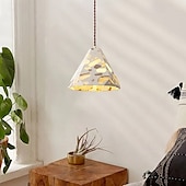 baratos Luzes pendentes-luminária pendente minimalista retrô francesa, cimento wabi-sabi &amp;alabastro para sala de jantar/quarto
