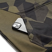 voordelige basis trainingspakken-Voor heren Trainingspak Kledingset Truien instellen Capuchon Buiten Dagelijks Sport Zak Trekkoord camouflage blauw Khaki Leger Groen Grafische afdruk Polyester Sportkleding Modieus Streetwear Herfst