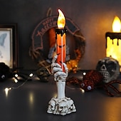 cheap Halloween Indoor-1 Pc 21.5cm Halloween Ghost Hand LED Electronic Candle Decorative Light Indoor Restaurant Party Decoration Light Decoration Light