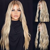 economico Parrucche lace front capelli veri-Capelli Vergini Non Trattati 5x5 Chiusura 13x4 Fronte in Pizzo Parrucca Riga centrale Capelli brasiliani Ondulato Biondo Multicolore Parrucca 130% 150% Densità dei capelli Capelli schiariti Capelli