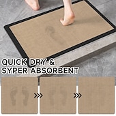 Недорогие Абсорбирующий коврик для ванной-Коврик для ванной, мягкий, из диатомита, абсорбирующий, быстросохнущий, нескользящий, коврик для туалета, коврик для душевой комнаты, прихожей, туалетной комнаты, ковер для двери