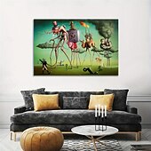baratos Até 30 $-1 peça pôster de tela surrealista, arte de parede de uma sociedade ruim, pintura para banheiro, quarto, escritório, sala de estar, decoração de parede, decoração de casa, sem moldura