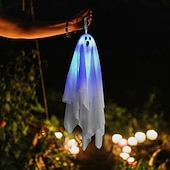 お買い得  ハロウィン室内-ハロウィンホラー中庭装飾タッチ発光サウンド電気ゴーストペンダントホワイト小型吊り下げゴースト装飾小道具1個
