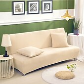 baratos Capa do sofá futon.-Capa de sofá-cama sem braços em tecido jacquard à prova d&#039;água, decoração de ano novo, capa protetora elástica para banco