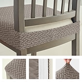 olcso Étkezőszék huzat-1/4/6 db-os jacquard széküléspárna csúszásgátló huzat, nyújtható és levehető ülésvédő, csúszásgátló bútorhuzat étkezőbe, irodába vagy otthoni használatra