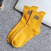 economico calzini da uomo-Per uomo 5 Paia Pacchi Multipli Calzini Calzini da Corsa Calzini Casual Nero Bianco Colore Semplice Linea Vacanza Sport &amp; Outdoor Quotidiano Base Medio Primavera Autunno Moda Casual