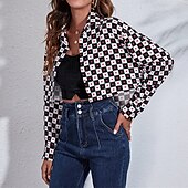 preiswerte Damen Kunst- und Design-Oberteile-Damen Hemd Karomuster Täglich Stilvoll Basic Langarm Hemdkragen Normale Oberteile Arbeit Täglich Ferien Knöpfe Schwarz Frühling Herbst