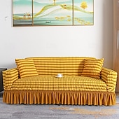 cheap Sofa Cover-3D Bubble Lattice Elegant Stretch Sofa Cover Loveseat Cover Couch Cover Spandex Elastic Sofa Slipcover Protector with Skirt