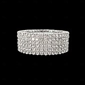 abordables Parures de Bijoux-Ensembles de bijoux de mariée 1 ensemble en alliage de strass 1 bracelet boucles d&#039;oreilles collier ensemble de bijoux tendance artistique élégant pour femme pour anniversaire fête tenue de soirée