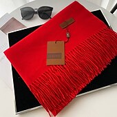 abordables Châles et étoles femme-Foulard Rectangulaire Femmes Rue Quotidien Date Vin Rouge Écharpe Couleur Unie