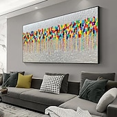 preiswerte Ölgemälde-Mintura handgefertigte abstrakte, farbenfrohe, strukturierte Ölgemälde auf Leinwand, Wandkunst, Dekoration, modernes abstraktes Bild für die Inneneinrichtung, gerolltes, rahmenloses, ungedehntes