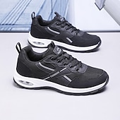 economico Sneakers Casual-sneakers alla moda bianche e grigie da uomo: comode scarpe casual con un marchio audace, ideali per attività all'aperto, viaggi e tempo libero