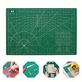 voordelige doe-het-zelf kunst-1 stuk 5-laags A3 zelfherstellende roterende snijmat, dubbelzijdig, voor knutselen, naaien, knutselen, hobby&#039;s, stoffen, precisie, scrapbooking, projecten