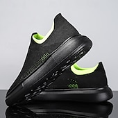 cheap Slip-On Casual Shoes-Men's Slip-On Knit Walking Sneakers – Lightweight Breathable Casual Shoes for Travel, Gym &amp; Daily Wear