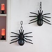 halpa Halloween sisätiloissa-1 kpl halloween-simulaatio iso hämähäkki 7 väriä vaihtava led-valoisa koristevalo sisä- ja ulkotiloihin ravintolahuoneen juhlat kepposet kauhu aavemainen tunnelmavalo