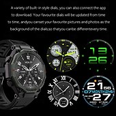 abordables Relojes inteligentes-Reloj inteligente deportivo para hombre, con linterna LED, Bluetooth, llamadas, control del ritmo cardíaco, asistente de voz, SOS, para exteriores, 1,52