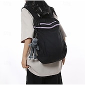 abordables Sacs à Dos de Plein Air-Homme Femmes Sac à Dos Cartable Sac à Dos Fonctionnel Sac à dos scolaire École Quotidien Camping &amp; Randonnée Nylon Réglable Grande capacité Imperméable Fermeture éclair Noir Rose Claire Vert