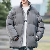 halpa Puffer-takit-Miesten Vaellustakki Puffer takki Talvitakki Ulko- Lämpö Lämmin Vaellusasut Vaellusvaatteet Talvi Topit Telttailu / Retkely / Luolailu Matkailu Tumman harmaa Musta Kahvi