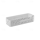 お買い得  収納＆整理-壁掛け式バスルーム収納ラック、ドリル不要、壁掛け式トイレ収納オーガナイザー、トイレタリーや日用品用の透明コスメティックオーガナイザー