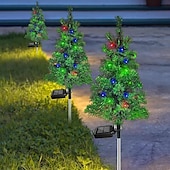 cheap Decorative Lights-Solar Christmas Tree 1 Pack, Lights Decorations, Outdoor Waterproof Christmas Decorations Tree Lights for Garden/Patio/Lawn/Yard, Ornament