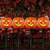 billige Halloween rekvisittbelysning-Solcelledrevet bærbar dekorativ landskapslampe vanntett gulvplugglampe festlig feststemning gårdsplasslampe gresskar plenlampe led hengende lys gårdsplass hagelandskapslampe 1 stk