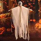 preiswerte Halloween Außen Dekor-2er-Pack hängende Halloween-Dekorationen mit Skelettgeistern, Sensenmänner für Halloween-Außendekorationen, fliegendes Halloween-Skelett-Geist, Spukhaus-Requisite, Party-Dekor