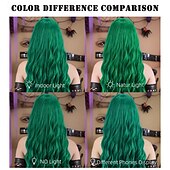 cheap Party Wigs-Green Bubble Perm Wig – Full Bangs, Corn Perm Curls, Ideal for Halloween, Cosplay, Festivals, and Daily Wear