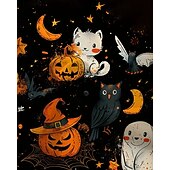 levne Dívčí halloweenské kostýmy-předvečer Všech svatých Girls &#039; 3D Zvíře Dýně Šaty Dlouhý rukáv Léto Jaro Dovolená Denní Princeznovské Krásná Sladký Děti 4-12 let Volnočasové šaty Áčkové šaty Délka ke kolenům Běžný