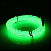 זול הלואין בחוץ-5 מטר led el wire רצועת אור סוללת ניאון זוהרת מחרוזת אורות קרנבל diy צינור צינור זוהר בחושך ליל כל הקדושים blacklight חג המולד מכונית ססגוניות מסיבת ריקודים