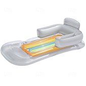 cheap Outdoor Activity-Floating Bed Inflatable Pool Float Summer Outdoor Inflatable Beach Swimming Pool Float Water LoungerPortable Inflatable ReclinerComfortable Floating Bed &amp; Floating Chair Pool Raft for Adult