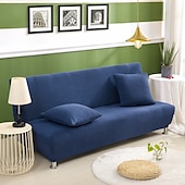 baratos Capa do sofá futon.-Capa de sofá-cama sem braços em tecido jacquard à prova d&#039;água, decoração de ano novo, capa protetora elástica para banco