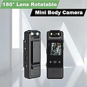 זול מצלמות רשת IP חיצוניות-מצלמת אקשן לבישה 1080p Full HD - מקליט וידאו נייד מצויד בסוללת ליתיום פולימר 1200mah טעינה כפולה USB עיצוב קליפס הקלטת שמע ווידאו בלחיצה אחת פונקציית ראיית לילה