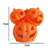 お買い得  ハロウィン室内-ハロウィンかぼちゃランタン 光る装飾小道具 3頭ミュータントかぼちゃランタン 雰囲気のある飾りランプ 1個