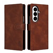 abordables Coques Samsung-téléphone Coque Pour Samsung Galaxy Pliage en Z 7 Z Fold 6 Z Fold 5 Z Fold 4 Étui Portefeuille Support Emplacement Carte Antichoc Rétro TPU faux cuir