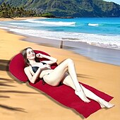 cheap Camping Equipment-1pc Portable Inflatable Beach Mat - Durable PVC Foldable &amp; Portable Ideal for Beach Parties &amp; Outdoor Activities All-Season Use Machine Washable Beach Party Essentials  Modern Beach Mat
