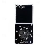 abordables Coques Samsung-téléphone Coque Pour Samsung Galaxy Z Flip 7 Z Flip 6 Z Flip 5 Z Flip 4 Z Flip 3 Coque Arrière Antichoc Rétro TPU faux cuir