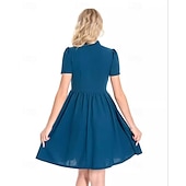 levne Šaty-Retro 50. léta Rockabilly Polední Šaty na šaty Flare šaty Maškarní kostým Dámské Dovolená Ležérní Dospělé Šaty Jaro léto