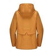 billiga Trenchcoats-Dam Trenchcoat Hoodiejacka Bekväm Andningsfunktion Dragkedja Ficka Ledigt Slät Semester Gata Dagliga kläder Utekväll Dragkedja Normal Luvtröja Normal Långärmad Ytterkläder Svart Gul Vin Vår Höst