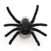cheap Halloween Hanging &amp; Tabletop Decorations-Halloween Skeleton Decor Remote Control Toy, Scary Prank Tarantula Spider with Skeleton Design, Creepy Crawling Electric RC Toy for Haunted House, Trick Props, Kids &amp; Adults Party Favor