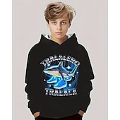 billiga Pojkens 3D Sporter &amp; Spel-Pojkars casual hoodie med tung tung tung saur roligt abstrakt tryck långärmad vår höst mode streetwear barn 4-12 år huva utomhus casual daglig normal passform