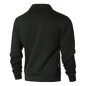 levne Základní mikiny_-Pánské Mikina Celorozepínací mikina Černá Armádní zelená Námořnická modř Světle šedá Tmavě šedá Stojáček Bez vzoru Kapsy Sporty a outdoor Denní Dovolená Polyester Šik ven Základní Na běžné nošení
