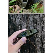 cheap Camping Equipment-4-in-1 Outdoor Survival Tool Compass Magnifying Glass Thermometer &amp; Emergency Whistle - Durable ABS Material