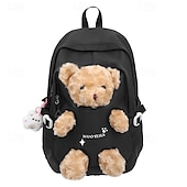 abordables Sacs à dos pour Enfants et Adolescents-Sac à dos d&#039;école jaune et rose pour filles avec motif ours en peluche, joli sac léger pour les élèves de maternelle et du primaire