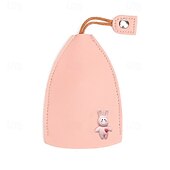 economico Organizzazione spazi-4 portachiavi in similpelle a forma di frutta, mini portachiavi estraibile alla moda per donna, organizer creativo per portachiavi auto.